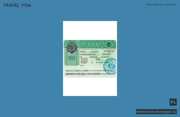 Beispiel für ein Visum für Turkmenistan